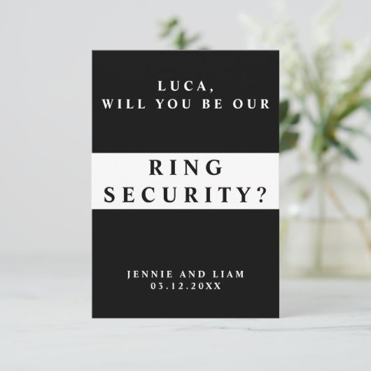 Carte de proposition de sécurité de bague de maria (Debout devant)