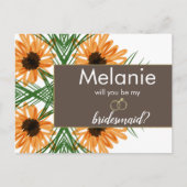 Carte de proposition de servante de tournesol tiré (Devant)