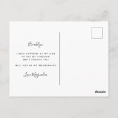 Carte de proposition de serveuse simple du budget (Dos)