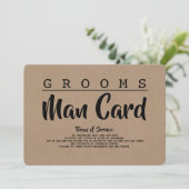 Carte de proposition de service pour Groomsman ou  (Debout devant)