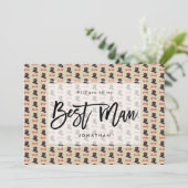 carte de proposition de témoin de chapeau haut de (Debout devant)