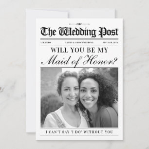 Carte de proposition de témoin de mariage amusante