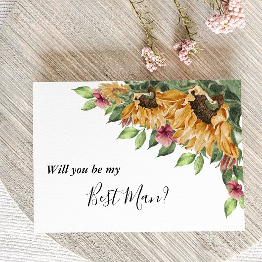 Carte de proposition de témoin de mariage Bohème T
