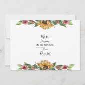Carte de proposition de témoin de mariage Bohème T (Dos)