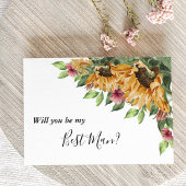 Carte de proposition de témoin de mariage Boho Sun