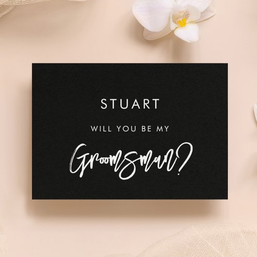 Carte de proposition de témoin de mariage contempo