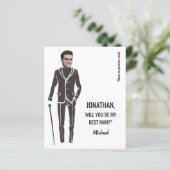 Carte de proposition de témoin de mariage drôle av (Debout devant)
