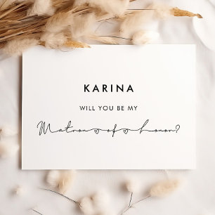 Carte de proposition de témoin de mariage minimali