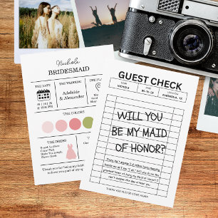 Carte de Proposition de Témoin de Mariage Rétro