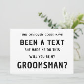 Carte de proposition de témoin drôle | Proposition (Debout devant)