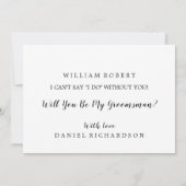 Carte de proposition de témoin drôle | Proposition (Dos)