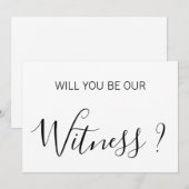 Carte de Proposition de Témoin Élégante 'Serez-Vou (Devant / Derrière)