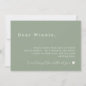 Carte de proposition d'Élégant Script Sage Green (Dos)