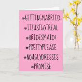 Carte de proposition demoiselle d'honneur avec un  (Fleur jaune)