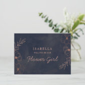 Carte de Proposition Demoiselle d'Honneur Bleu Mar (Debout devant)