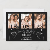 Carte de Proposition Demoiselle d'Honneur Collage  (Devant)