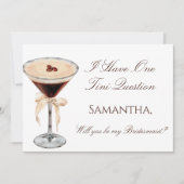 Carte de proposition demoiselle d'honneur Espresso (Devant)