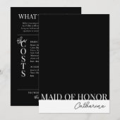 Carte de proposition détaillée moderne de demoisel (Devant / Derrière)