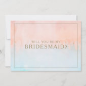 Carte de proposition d'été Sunset Watercolor Bride (Devant)