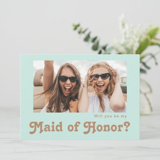 Carte de proposition d'honneur de la servante d'aq (Debout devant)