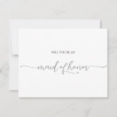 Carte de proposition d'honneur simple et minimale (Devant)