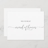 Carte de proposition d'honneur simple et minimale (Devant / Derrière)