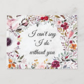 Carte de proposition du Mariage de fleurs de marbr (Devant)