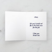 Carte de proposition du Mariage de mariage Blue Tu (Intérieur)