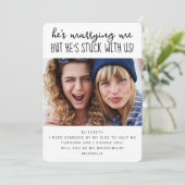 Carte de proposition d'une bonne photo avec nous (Debout devant)