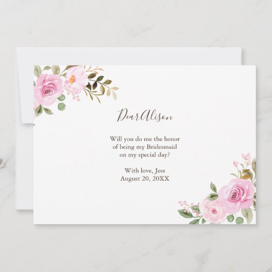 Carte de proposition d'une servante de couleur d'e (Dos)