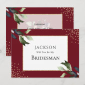 Carte de proposition Elegant Bourgogne et Gold Bri (Devant / Derrière)