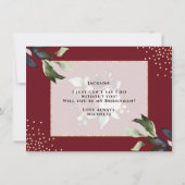 Carte de proposition Elegant Bourgogne et Gold Bri (Dos)