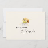 Carte de proposition Elegant Daisy Bridesmaid (Devant)