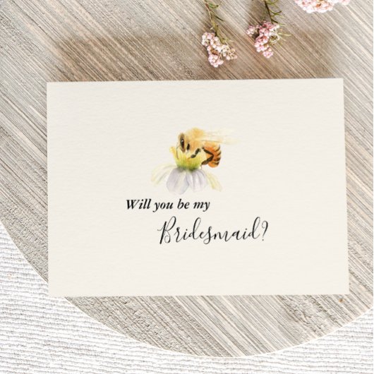 Carte de proposition Elegant Daisy Bridesmaid
