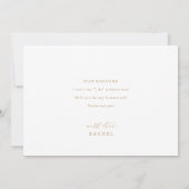 Carte de proposition Elegant Gold Script Bridesmai (Dos)