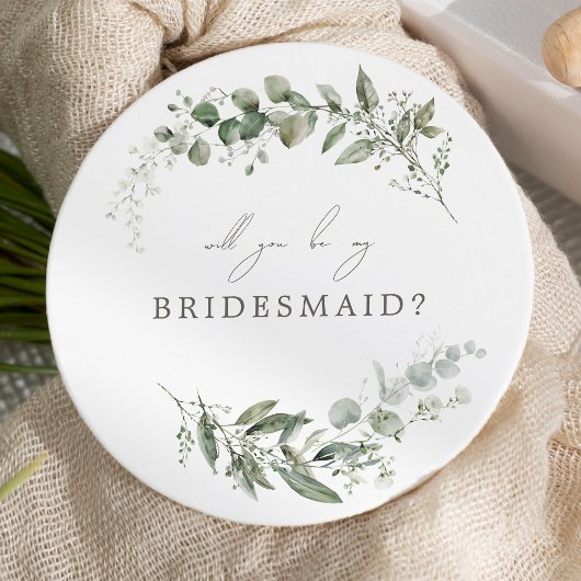 Carte de proposition Elégant Mariage Botanique Bri