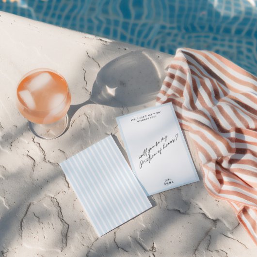 Carte de proposition Élégante de carte bleue Vinta