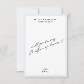 Carte de proposition Élégante de carte bleue Vinta (Devant)