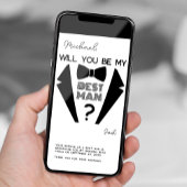 Carte de proposition en noir et blanc de Tuxedo