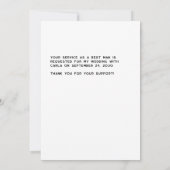 Carte de proposition en noir et blanc pour les gro (Dos)