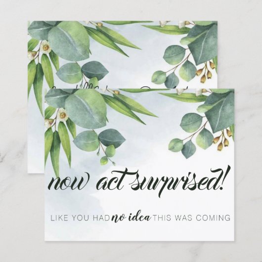 Carte de proposition Eucalyptus Bridesmaid (Devant / Derrière)