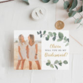 Carte de proposition Eucalyptus Bridesmaid