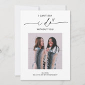 Carte de proposition EVERLEIGH Minimal Photo Bride (Devant)