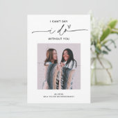 Carte de proposition EVERLEIGH Minimal Photo Bride (Debout devant)