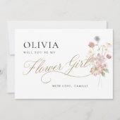 Carte de Proposition Fleur des Champs pour Fille a (Devant)