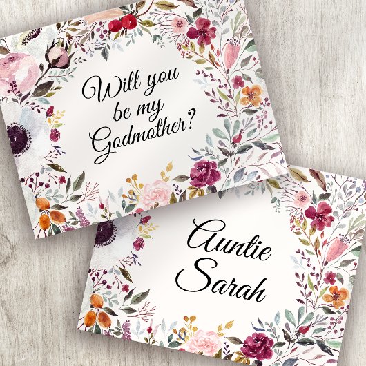 Carte de proposition Floral Godmère Aquarelle
