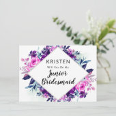 Carte de proposition Floral Jr. Bridesmaid enchant (Debout devant)