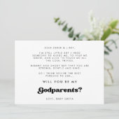 Carte de proposition Godparent retro élégant (Debout devant)