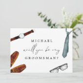 Carte de proposition Groomsman pour le marié (Debout devant)