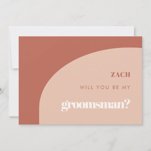 Carte de proposition Groomsman pour pêche chic en (Devant)